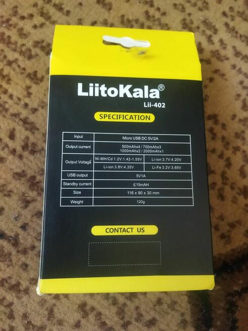 Ładowarka Liitokala Li-402 18650 AA AAA