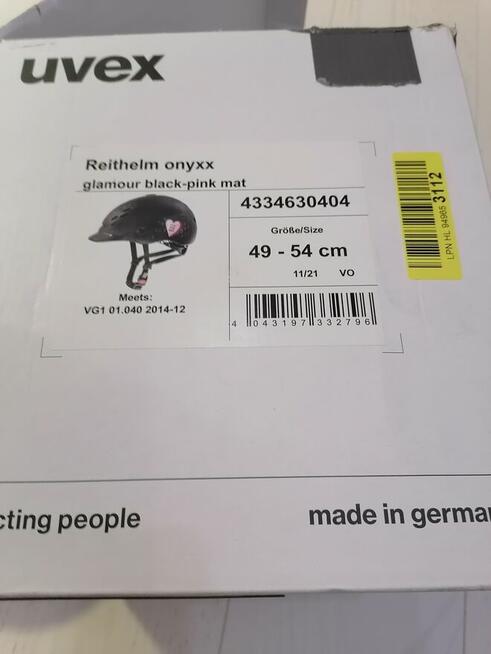 49-54 Uvex Onyxx Glamour kask jeździecki dla dziewczyny