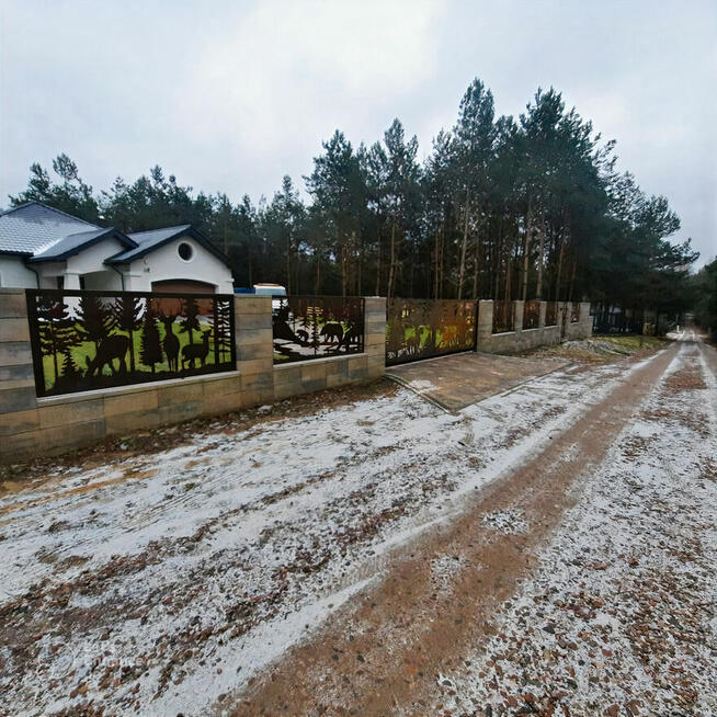 Nowoczesne ogrodzenie CORTEN- dekoracje ogrodowe-balustrady