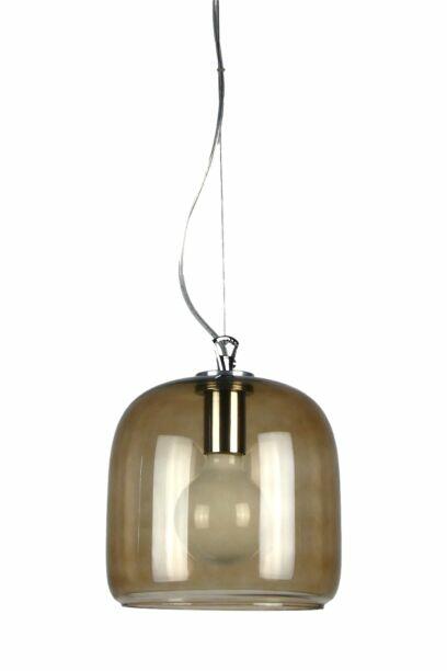 Szklana lampa wisząca walec na lince ROLLSBO