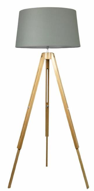 Lampa podłogowa JUNGATORP skandynawski drewno regulowany