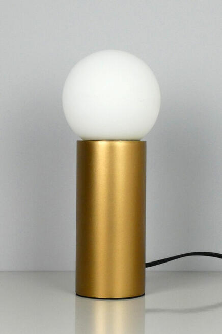 Lampa biurkowa GULDBODA złoty kula biała nowoczesny glamour
