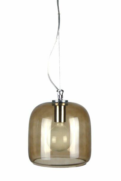 Szklana lampa wisząca walec na lince ROLLSBO