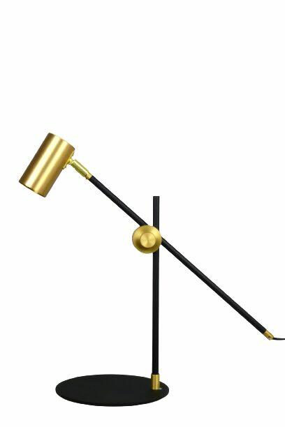 Lampa biurkowa GYLLENE złoty czarny metal nowoczesny