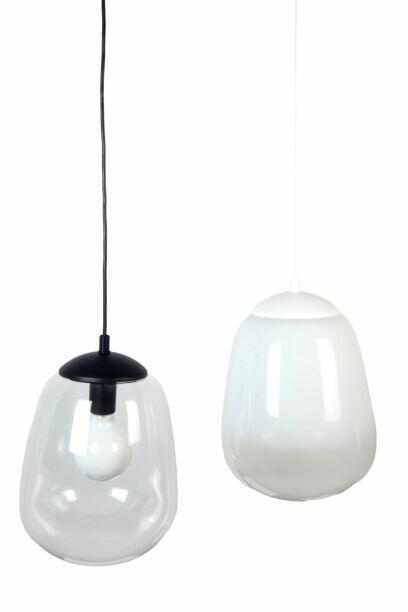 Szklana lampa wisząca owal ABBA