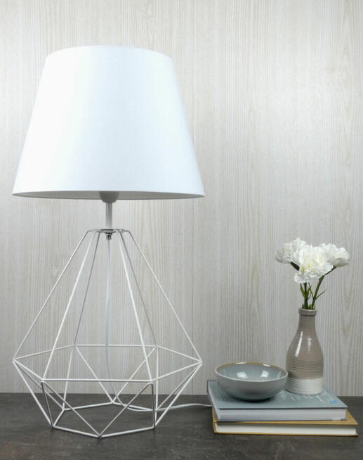 Lampa biurkowa INDAL industrialny podstawa czarna lub biała