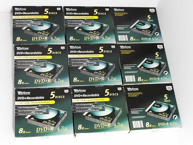 Płyty DVD+R TEVION 4,7 GB + twarde okładki 5-cio Pack