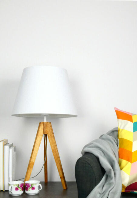 Lampa biurkowa BUNGENAS skandynawski drewno buk