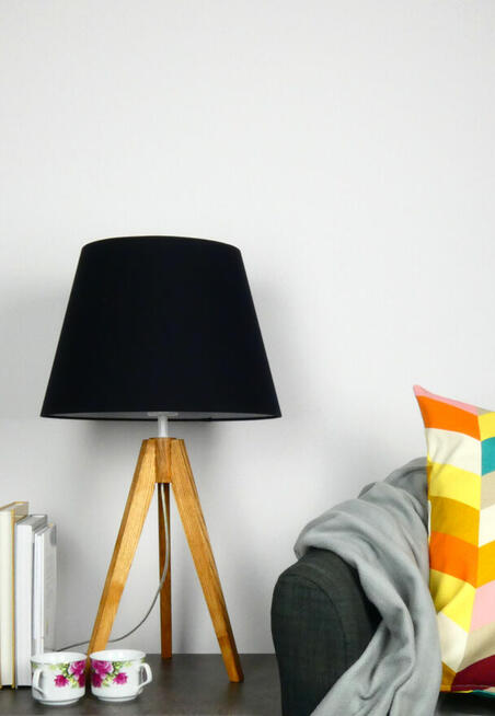 Lampa biurkowa BUNGENAS skandynawski drewno buk