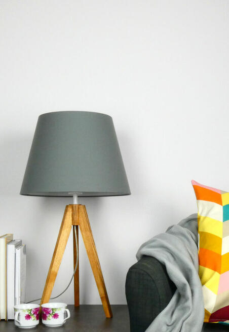 Lampa biurkowa BUNGENAS skandynawski drewno buk