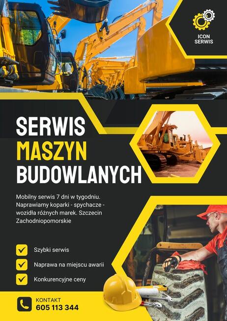 Serwis i naprawa maszyn budowlanych Szczecin - Koparki