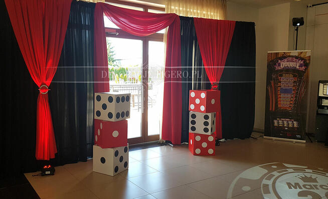 Dekoracje imprezowe urodzinowe w stylu Casino