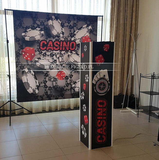 Dekoracje imprezowe urodzinowe w stylu Casino