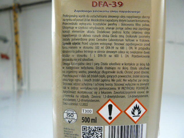 Dodatek do oleju napedowego przeciw zamarzaniu