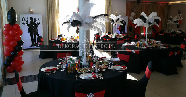 Dekoracje imprezowe urodzinowe w stylu Casino