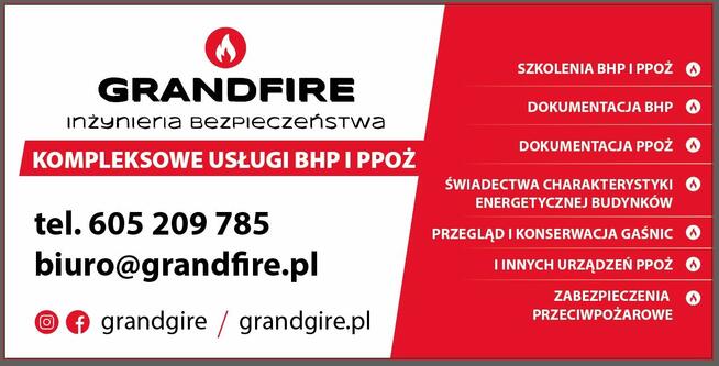 Przegląd gaśnic i inne usługi BHP i ppoż.