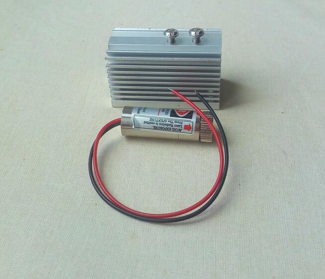 Moduł laserowy czerwony-krzyżowy regul.(5mW)+chłodzenie