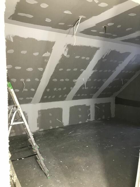 Gładzie oraz malowanie natryskowe, zabudowy gk