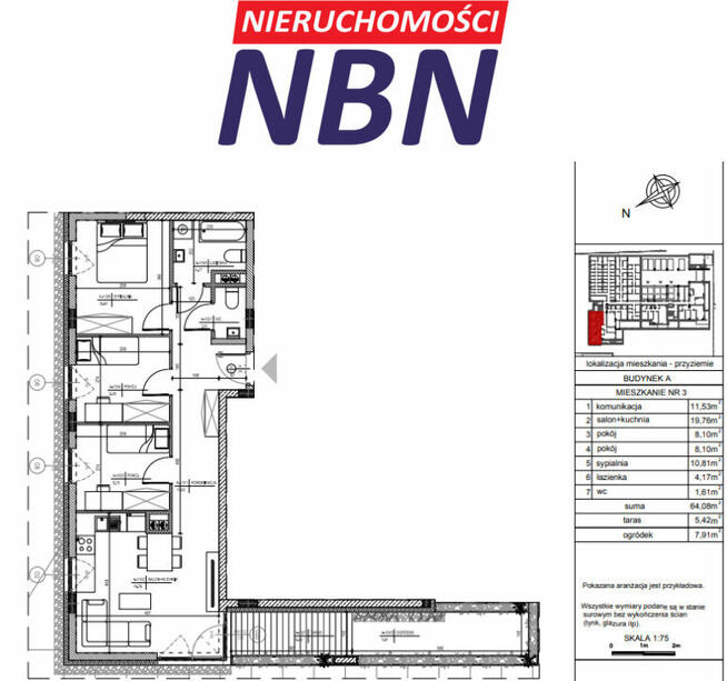 NOWE Mieszkanie > 64,08 m2 +TARAS + OGRÓDEK