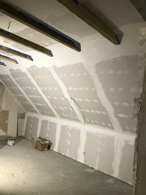 Gładzie oraz malowanie natryskowe, zabudowy gk