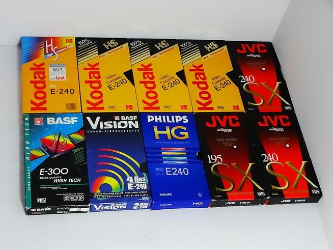 KASETY VIDEO VHS UŻYWANE X 10 SZT.