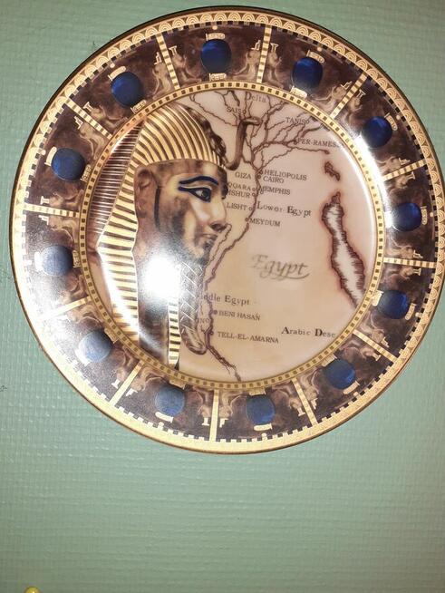 Talerz dekoracyjny, ozdobny Egipt Faraon