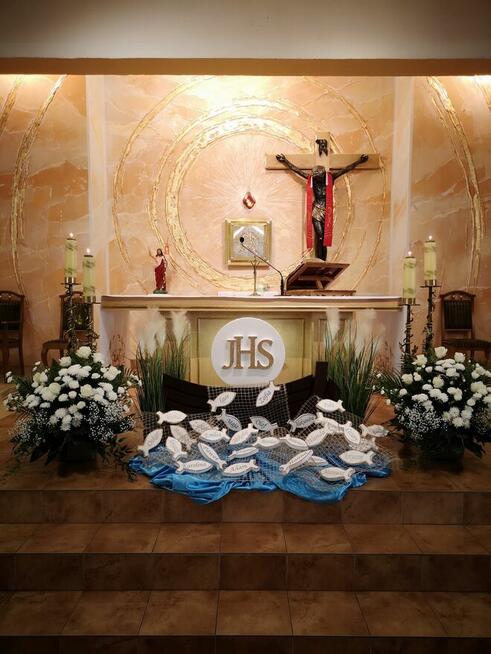 Rybka z imieniem dziecka dekoracja Pierwsza Komunia