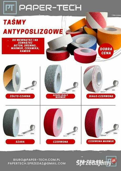 Taśma antyposlizgowa bezbarwna 50mm/18m