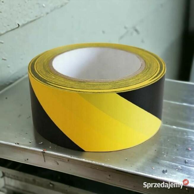 Taśma ostrzegawcza żółto czarna