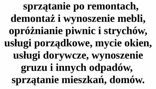 Porządkowe i czystościowe rzetelne usługi dorywcze