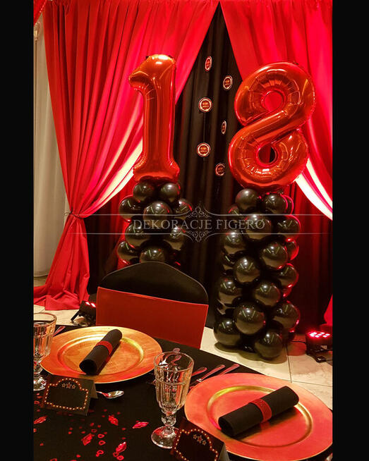 Dekoracje event, urodzinowe, 18-stka w stylu Broadway