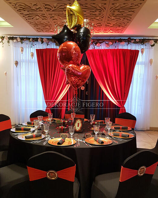 Dekoracje event, urodzinowe, 18-stka w stylu Broadway