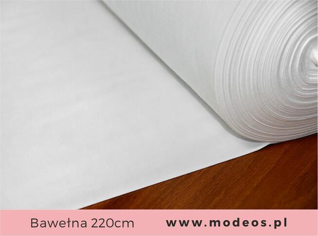 Biały materiał 220 cm Bawełna Tkanina bawełniana płótno