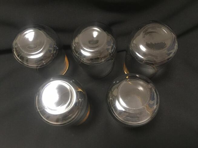 PRL stare szklanki złoty pasek