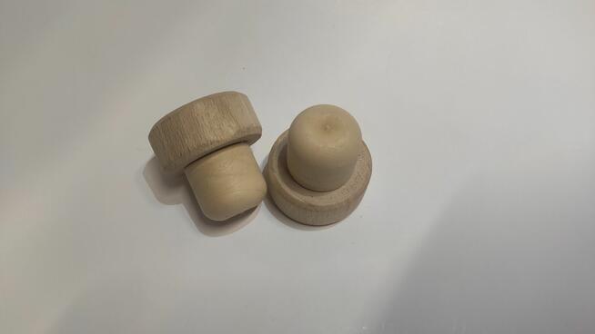 Korek do butelki 20,5 grzybek drewniana główka, syntetyczny