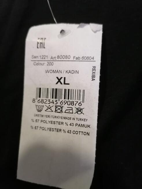 XL Tshirt LTB damska koszulka bawełniana z napisami czarna