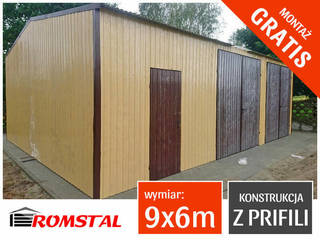 Duży Garaż Blaszany - Hala Magazynowa - Wiata - Romstal