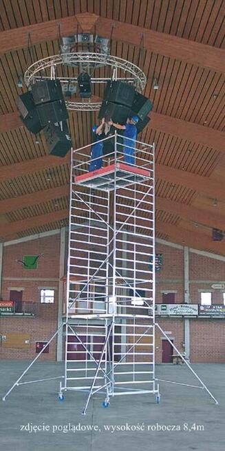 ADAMEK. Rusztowanie aluminiowe jezdne, przejezdne. WYNAJEM