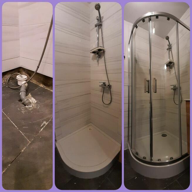 Brodzik, kabina prysznicowa, bateria - profesjonalny montaż.