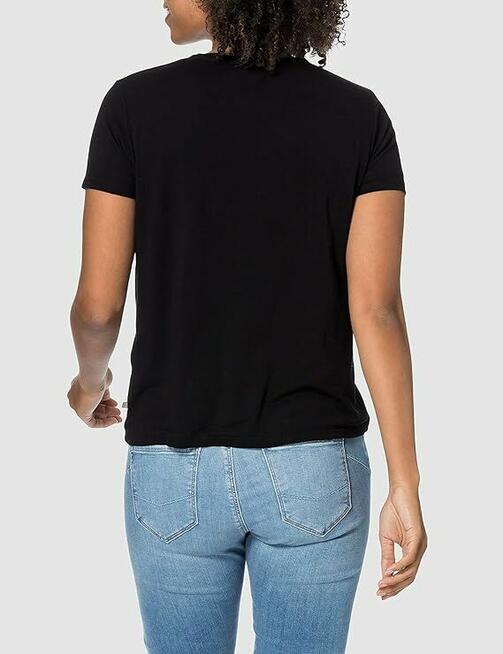 XL Tshirt LTB damska koszulka bawełniana z napisami czarna