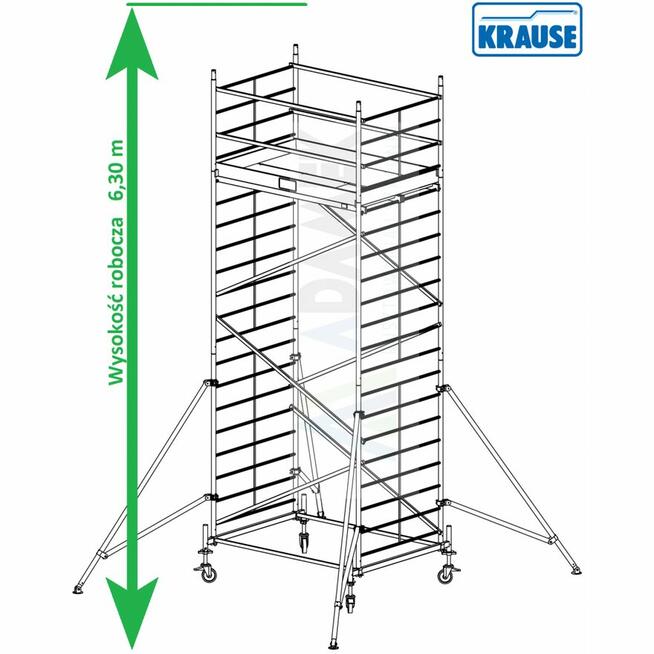 ADAMEK. Rusztowanie aluminiowe jezdne, przejezdne. WYNAJEM