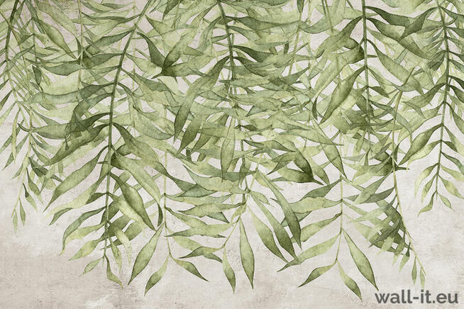 Delikatna fototapeta do salonu Tapeta do sypialni liście