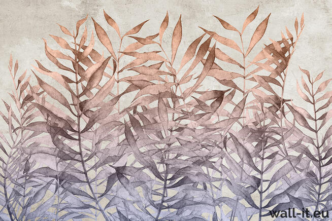 Delikatna fototapeta do salonu Tapeta do sypialni liście