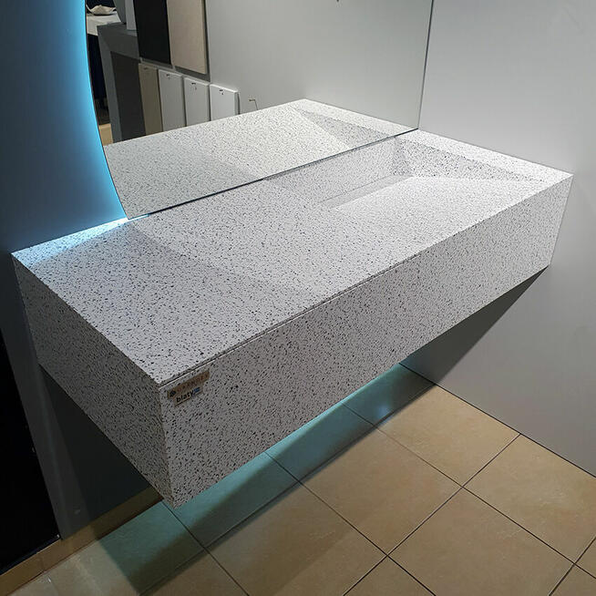 Monolityczna szafka kompozytowa z umywalką. -50!