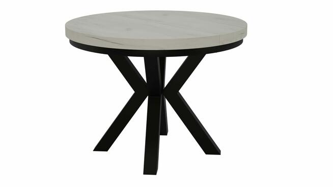 STÓŁ OKRĄGŁY ROZKŁADANY METAL LOFT SALON KUCHNIA POKÓJ NOGA X