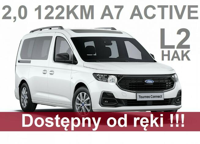 Ford Tourneo Connect L2 Automat 120KM Hak Aktyw. Tempo. Duży Ekran od ręki 1948zł