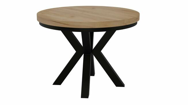 STÓŁ OKRĄGŁY ROZKŁADANY METAL LOFT SALON KUCHNIA POKÓJ NOGA X