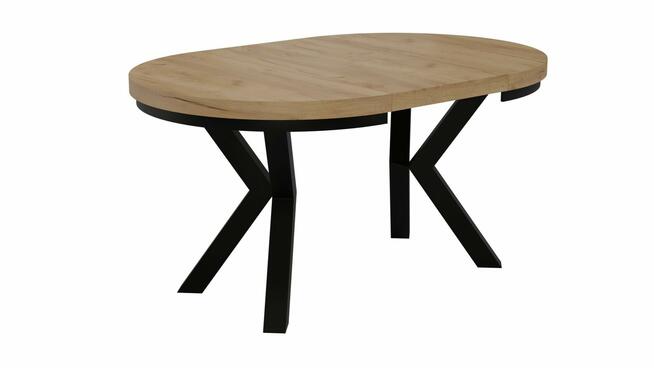 STÓŁ OKRĄGŁY ROZKŁADANY METAL LOFT SALON KUCHNIA POKÓJ NOGA X