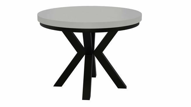 STÓŁ OKRĄGŁY ROZKŁADANY METAL LOFT SALON KUCHNIA POKÓJ NOGA X