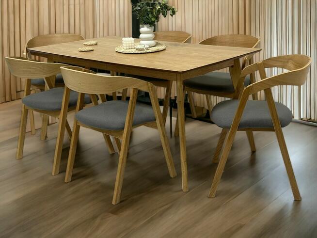 Krzesło z podłokietnikiem drewniane dębowe Carmen